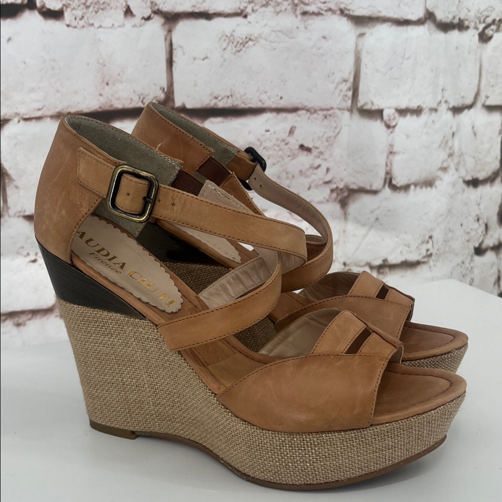 Claudia Ciuti Firenze Platform Wedges, Size 7.5
